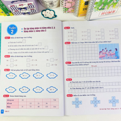 Sách - Combo 2 cuốn Vở Bài Tập Toán Nâng Cao 3 - Biên soạn theo chương trình GDPT mới - ndbooks