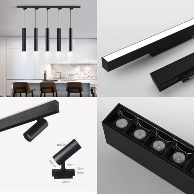 Đèn rọi ray nam châm Spotlight GSNCSP công suất 12W / 20W