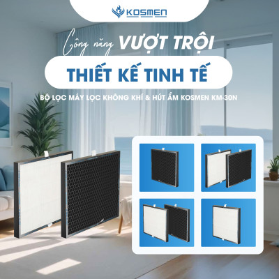 Lõi Lọc Không Khí Kosmen KM-30N Bảo Vệ Toàn Diện Sức Khỏe Gia Đình - Hàng Chính Hãng