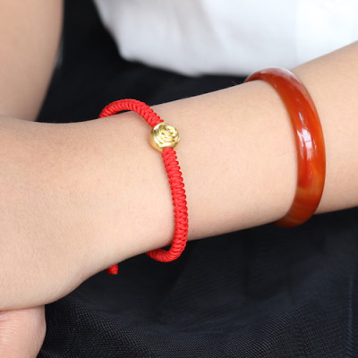 Vòng Tay Charm Hoa Bạc Bọc Vàng Ngọc Quý Gemstones GA149