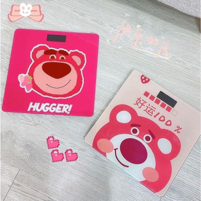 Cân Điện Tử Hình Gấu 180Kg Dễ Thương Tích Hợp Đo Nhiệt Độ Kèm Pin