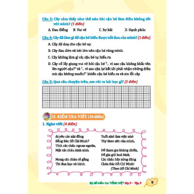 Sách - Bộ Đề Kiểm Tra Tiếng Việt Lớp 2 - Tập 2 - Minh Thắng