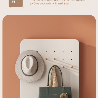 Gương toàn thân treo tường đa năng có móc để đồ tiện dụng tiết kiệm không gian thương hiệu IGA - GP263