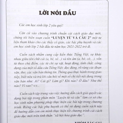 Luyện Từ Và Câu Lớp 2 (Theo Chương Trình Tiểu Học Mới)