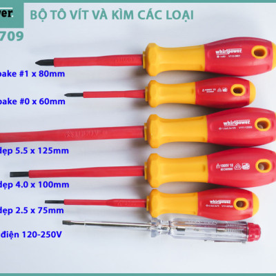 BỘ TÔ VÍT VÀ KÌM CÁC LOẠI WHIRLPOWER 157-1709