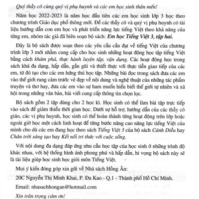 Sách tham khảo- Em Học Tiếng Việt 3 - Tập 2 (Biên Soạn Theo Chương Trình GDPT Mới)_HA