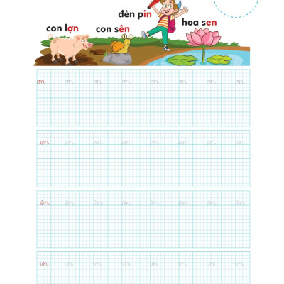 Vở Luyện Viết Hạ Cỡ Chữ Chữ Ô Li Nhỏ - Quyển 3: Vần (MEGA)