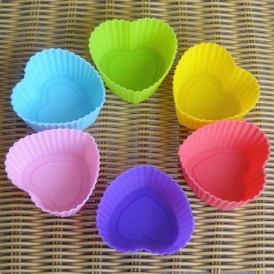 Bộ 10 khuôn silicon 3 lớp làm bánh, rau câu, bánh bông lan, bánh da lợn hình tim – Mã số 1140