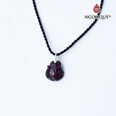 Mặt dây chuyền hồ ly 9 đuôi ruby 18x16mm mệnh hỏa, thổ - Ngọc Quý Gemstones