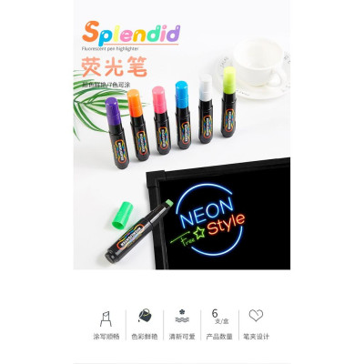 Hộp 6 Cây Bút Lông Màu Dạ Quang BAOKE | MP4902