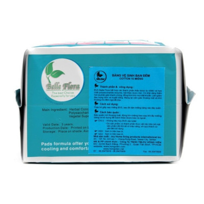 Băng vệ sinh Belle Flora Đêm Cotton – 10 miếng
