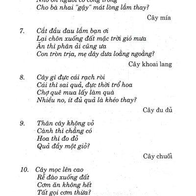 Câu Đố Tuổi Thơ