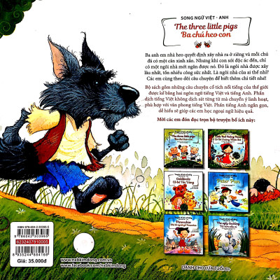 Truyện Cổ Tích Nổi Tiếng Song Ngữ Việt - Anh: The Three Little Pigs - Ba Chú Heo Con (Tái Bản 2023)