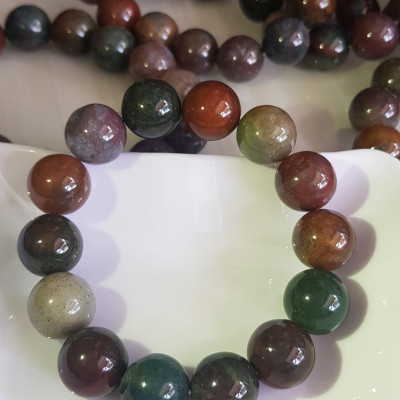 Vòng Tay phong thủy Nam đá Casidon tự nhiên Màu mới 14mm 14 hạt bóng rất đẹp Vòng đa sắc màu đẹp lạ mới sang rẻ đẹp Hợp Nam tất cả các mệnh đeo mệnh Thổ, mệnh Kim, mệnh Thủy và mệnh Mộc ạ