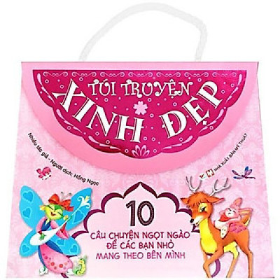 Sách - Túi Truyện Xinh Đẹp - 10 Câu Chuyện Tuyệt Vời Để Các Bạn Nhỏ Mang Theo Bên Mình - Túi Màu Hồng - Tân Việt Books