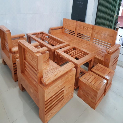Bộ Bàn Ghế Sofa Đối Trứng Gỗ Sồi Nga
