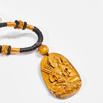 Mặt dây chuyền phật bản mệnh đá mắt hổ - Ngọc Quý Gemstones