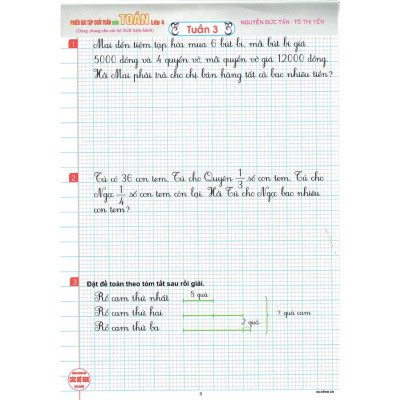 Sách - Phiếu Bài Tập Cuối Tuần Môn Toán Lớp 4 (Dùng Chung Cho Các Bộ SGK Hiện Hành) - HA