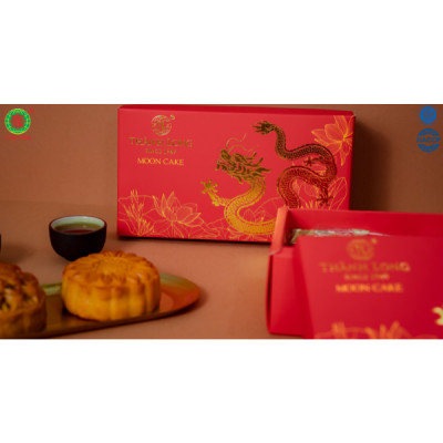 Hộp bánh trung thu 2 bánh 1 trứng 150g - Combo Super A2- Thành Long (300g) - VIỆT NAM