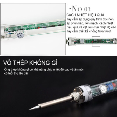 Mỏ Hàn Điều Chỉnh Nhiệt Độ NO 907 220V 60W - Hàng Nhập Khẩu