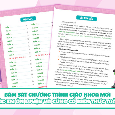 Combo Phiếu Bài Tập Cuối Tuần Toán + Tiếng Việt Lớp 4 (35 Tuần Học) (Bộ 2 Cuốn) - MEGA