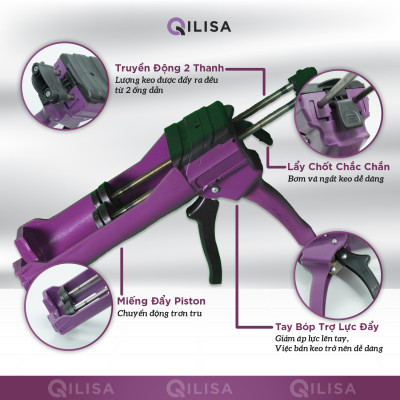 Combo Keo Chà Ron Qilisa và Súng Bơm Keo Chà Ron Loại Thường - Giải Pháp Tối Ưu Cho Mọi Công Trình