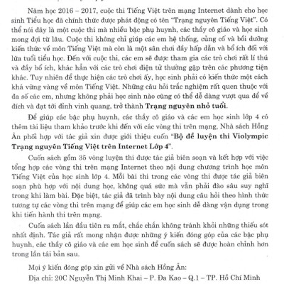 Bộ Đề Luyện Thi Violympic Trạng Nguyên Tiếng Việt Trên Internet Lớp 4