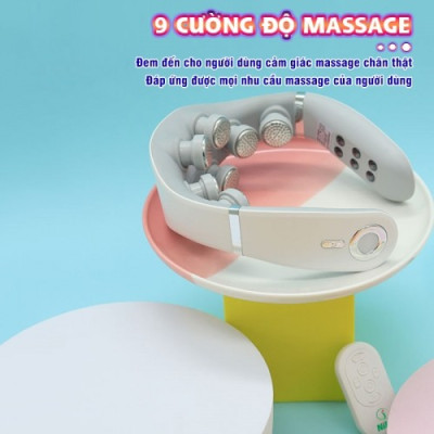 Máy massage cổ xung điện 8D Nikio NK-131 - Rung nóng kết hợp ánh sáng sinh học