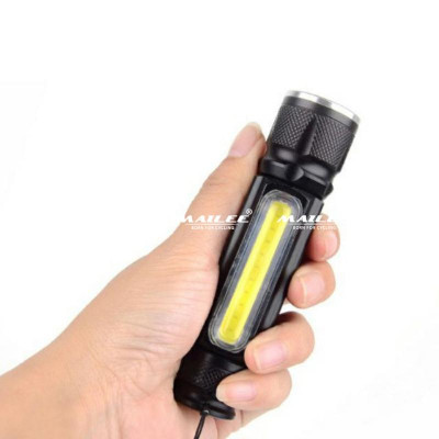 Đèn pin siêu sáng cầm tay bóng LED LD-T6 thân nhôm có zoom quang học đế hít nam châm, 800 lumens, tối đa 10h sử dụng - Mai Lee