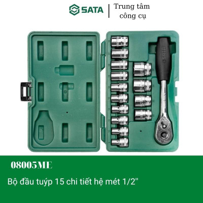 Bộ thanh vặn, đầu nối 15 chi tiết  SATA 08005ME