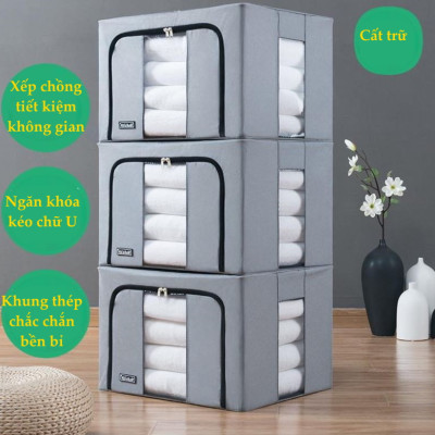 Bộ 3 Túi Đựng Chăn Màn Khung Sắt Gấp Gọn miDoctor (CÓ CHỌN MÀU)