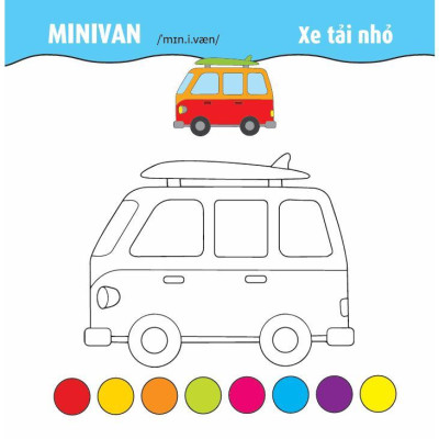 Sách - Tô Màu Phát Triển IQ EQ CQ - Ô Tô - Tàu Thuyền - Máy Bay - Song Ngữ Anh Việt - Tập 2 - Việt Thư