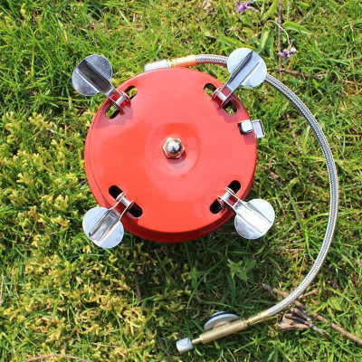 Bếp Gas Mini Du Lịch Xếp Gọn Có Dây Và Vòng Chắn Gió