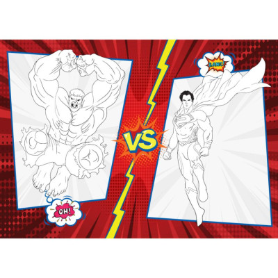 Sách - Combo 5 Tập Tô Màu Super Heroes Siêu Anh Hùng - Rèn luyện IQ EQ CQ (Tặng kèm 18 stickers mỗi tập (VT -MK)