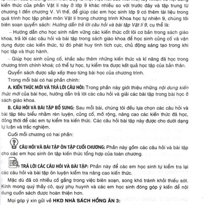 Hướng Dẫn Trả Lời Câu Hỏi Và Bài Tập Vật Lí 9 - Khoa Học Tự Nhiên (Bám Sát SGK Kết Nối Tri Thức Với Cuộc Sống) - HA