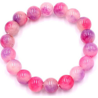 Chuỗi đeo tay phong thủy - thạch anh hồng tím 10 ly - hợp mệnh Hỏa, mệnh Thổ