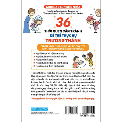 Sách - 36 Thói Quen Cần Tránh Để Trẻ Thực Sự Trưởng Thành - Nuôi Dạy Con Kiểu Nhật