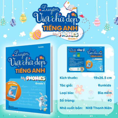 Sách - Luyện Viết Chữ Đẹp Tiếng Anh - My Phonics Grade 1 - Megabook