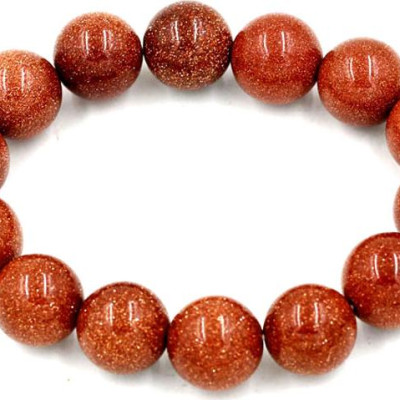 Vòng tay chuỗi hạt đá kim sa 14 ly 14 hạt