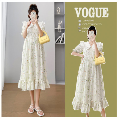 ĐẦM  BẦU VÁY BẦU CÔNG SỞ  BÈO LAI  HOA NHÍ NGOT NGÀO  sau sanh có nút mở cho bé ti