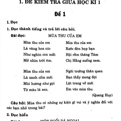 Đề Kiểm Tra Định Kì Tiếng Việt Và Toán 3 (Theo Chương Trình Giáo Dục Phổ Thông Mới - Dùng Chung Cho Các Bộ SGK Hiện Hành)