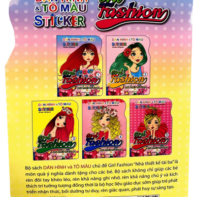 Dán Hình Và Tô Màu Sticker - Girl Fashion - Nhà Thiết Kế Tài Ba - Tập 1