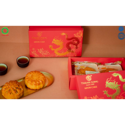 Hộp bánh trung thu 2 bánh 1 trứng 150g - Combo Super A2- Thành Long (300g) - VIỆT NAM