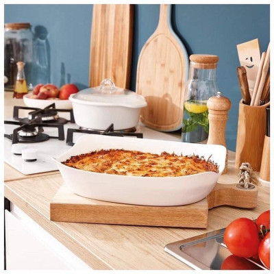 Khay nướng thủy tinh chịu nhiệt Luminarc Cuisine Carine 34x25 (cm) - P4027, dùng lò nướng, lò vi sóng | Hàng chính hãng