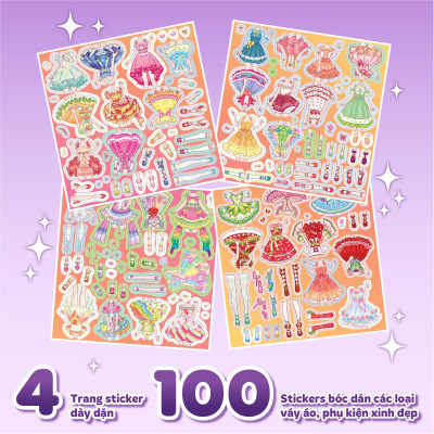 Sách Thời trang Công chúa Mặt trăng (4 trang stickers)