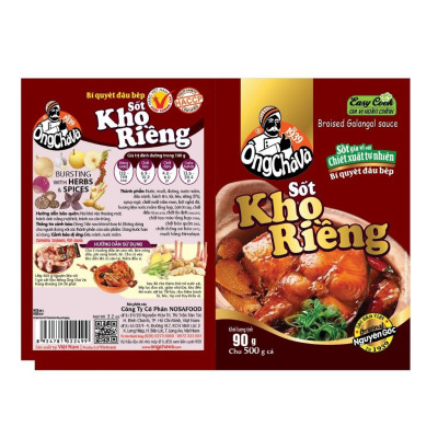 Lốc 15 Gói Sốt Kho Riềng Ông Chà Và 90g (Braised Galangal Sauce)