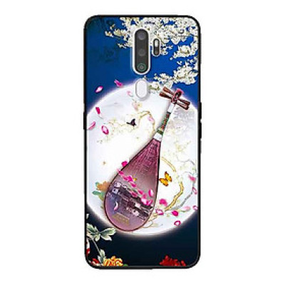 Ốp Lưng in cho Oppo A9 2020 Mẫu Đàn Tranh Hoa Đào - Hàng Chính Hãng