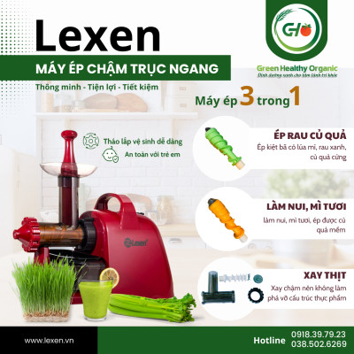 Máy ép trái cây hoa quả tốc độ chậm LEXEN - Hàng Nhập Khẩu
