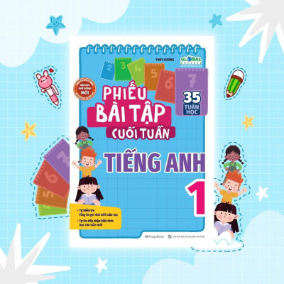 Sách - Phiếu Bài Tập Cuối Tuần Tiếng Anh Lớp 1 - Megabook