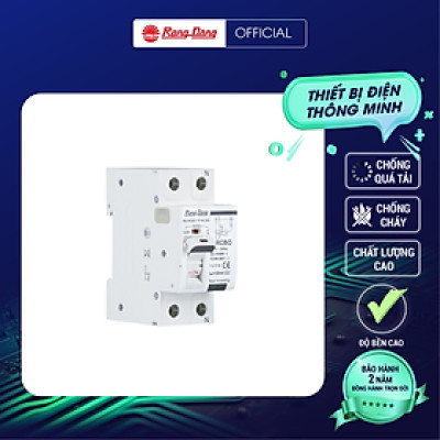 Aptomat chống giật Rạng Đông Model: RD.RCBO 1P+N 25A tích hợp 3 tính năng trong 1- Hàng Chính Hãng